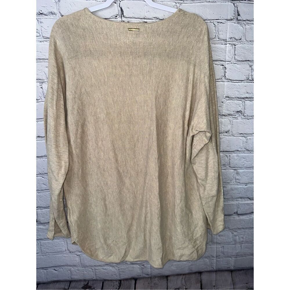 Michael Kors Women’s Large Long Sleeve Light Sweater Beige - Picture 2 of 9